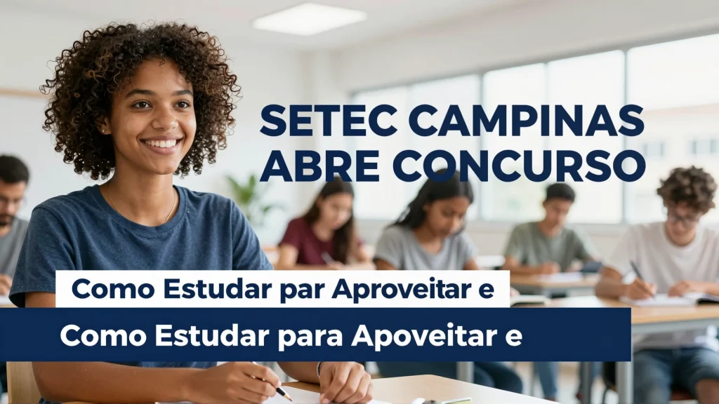 SETEC Campinas Abre Concurso Como Estudar para Aproveitar essa Oportunidade