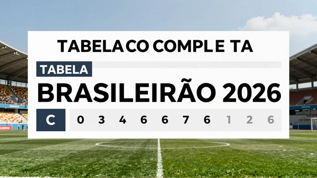 Tabela completa Brasileiro 2026 projees de posies pontos e prmios