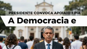 Presidente Convoca Apoiadores para Protestos A Democracia em Jogo aps o Primeiro